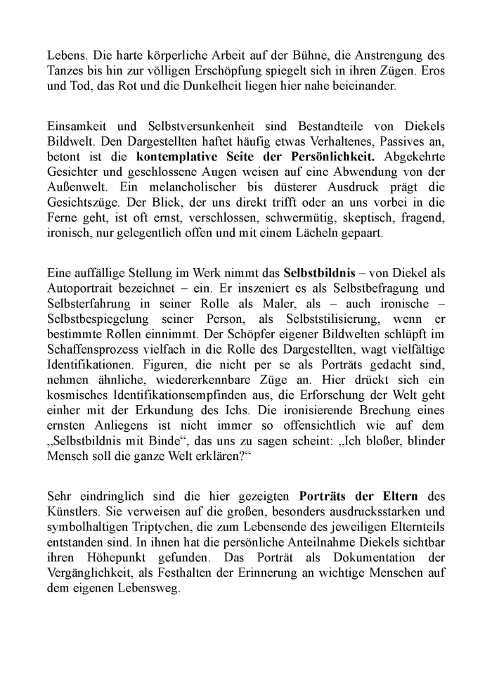 Text zur Eröffnung der Ausstellung  das Porträt im Atelier Antenne in Gelsenkirchen von Dr. Sabine Ladwig