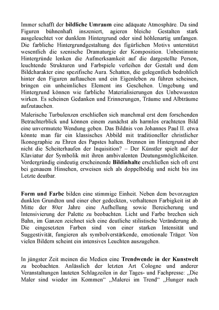 Text zur Eröffnung der Ausstellung  das Porträt im Atelier Antenne in Gelsenkirchen von Dr. Sabine Ladwig