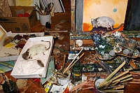 Hain Eric Diekel in seinem Atelier