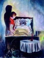 Porträt
Margarete und Heinrich Diekel im Sterbezimmer